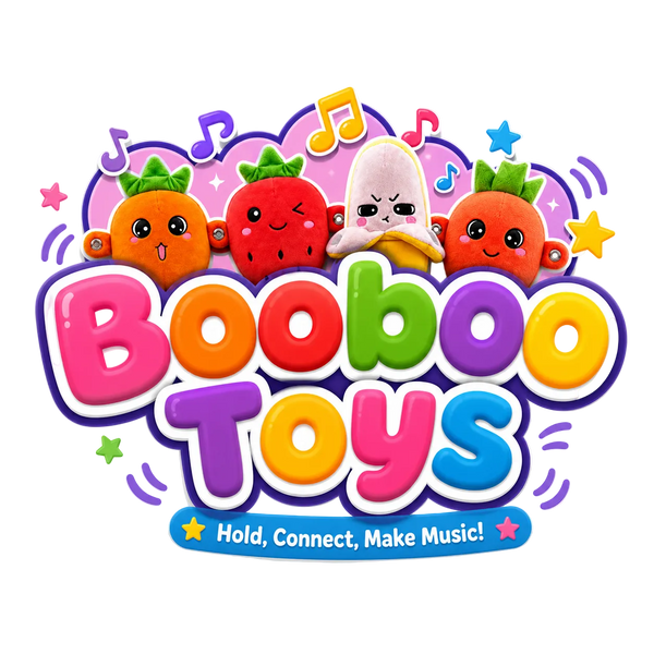 Booboo Toys logo with colorful characters and text